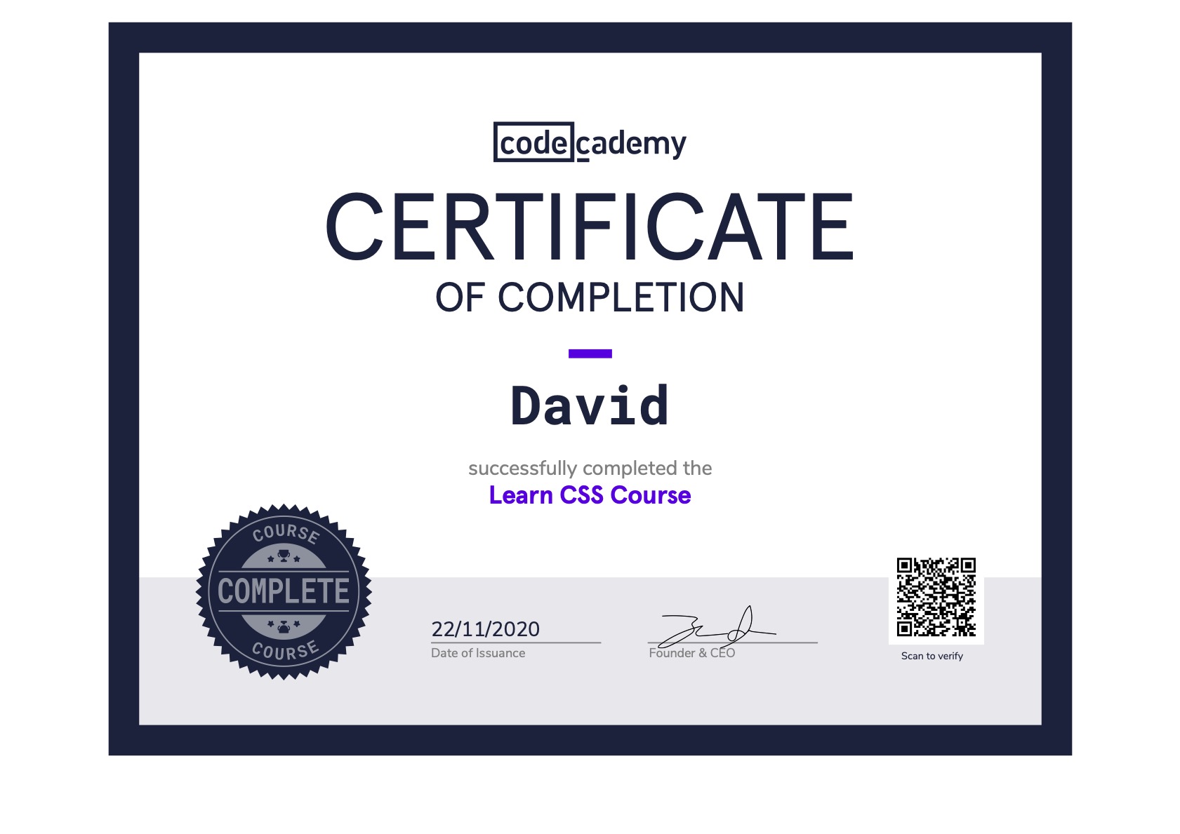 CSS-Certificate